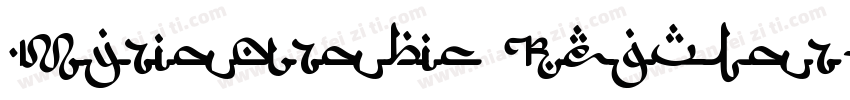 MyriaArabic Regular字体转换